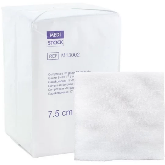 Medistock compresses de gaze non stériles 17 fils x 100 - image 2