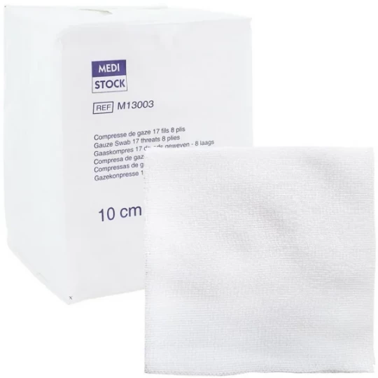 Medistock compresses de gaze non stériles 17 fils x 100 - image 3