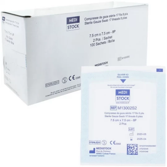 Medistock compresses de gaze stériles 17 fils - image 5