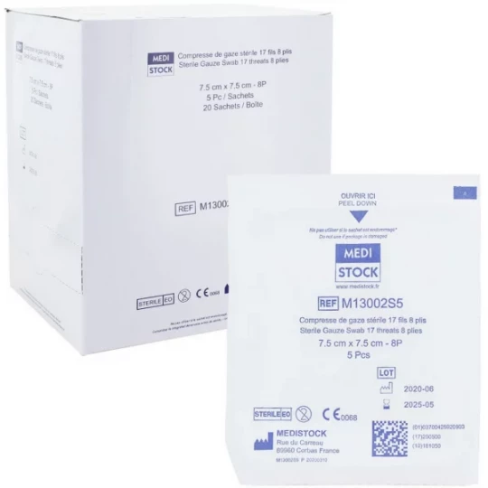 Medistock compresses de gaze stériles 17 fils - image 6