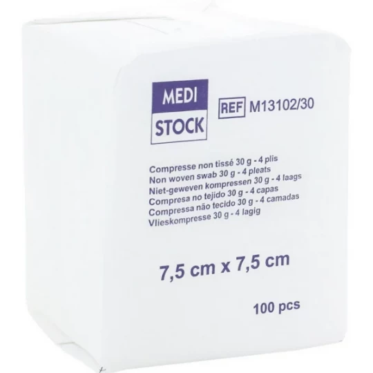 Medistock compresses non tissées non stériles 4 plis 30 g x 100 - image 2