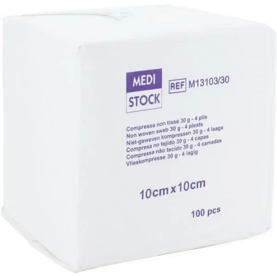 Medistock compresses non tissées non stériles 4 plis 30 g x 100 - image 3