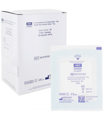 Medistock compresses non tissées stériles 40g