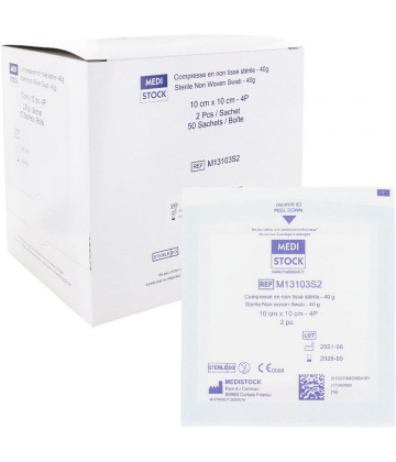 Medistock compresses non tissées stériles 40g