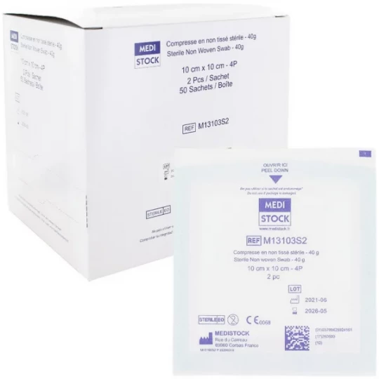 Medistock compresses non tissées stériles 40g - image 2