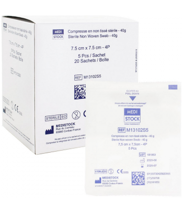 Medistock compresses non tissées stériles 40g