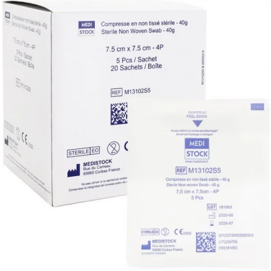 Medistock compresses non tissées stériles 40g - image 3