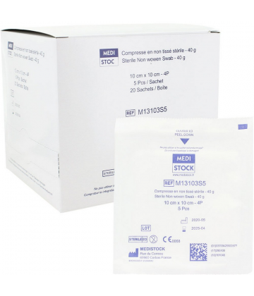 Medistock compresses non tissées stériles 40g
