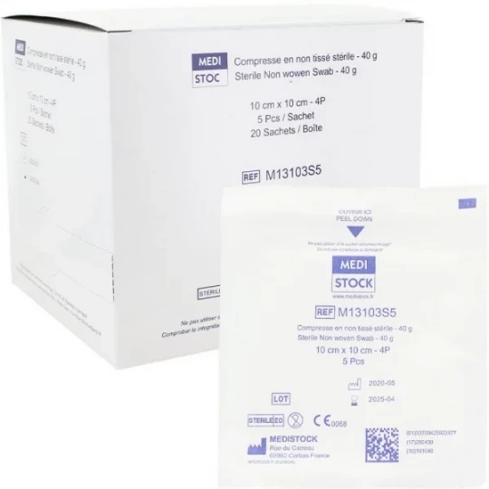 Medistock compresses non tissées stériles 40g - image 4