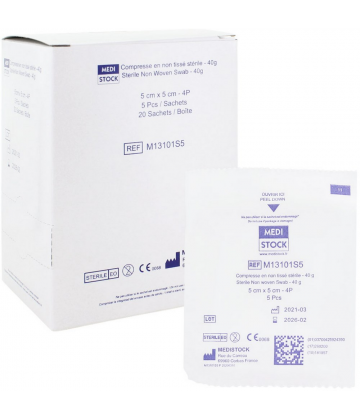 Medistock compresses non tissées stériles 40g