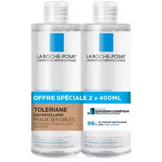 La Roche-Posay Toleriane Eau Micellaire Peaux Sensibles 2 x 400 ml
