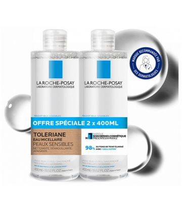 La Roche-Posay Tolériane Eau Micellaire Peaux Sensibles 2 x 400 ml
