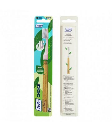 TePe Choice Brosse à Dents Souple Bois 3 Têtes