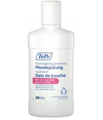 TePe Bain de Bouche Hydratant Bouche Sèche Non Aromatisé 500 ml