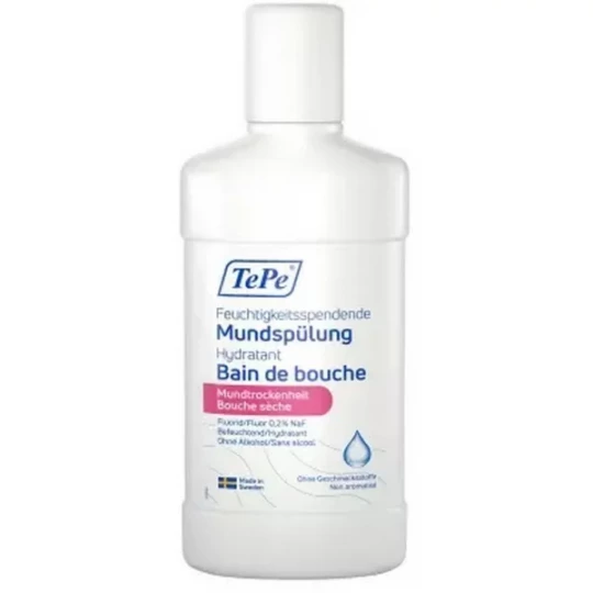 TePe Bain de Bouche Hydratant Bouche Sèche Non Aromatisé 500 ml