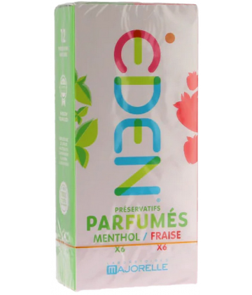 Eden Préservatifs Parfumés Menthol Fraise x 12