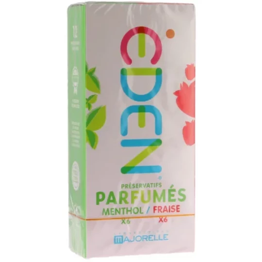 Eden Préservatifs Parfumés Menthol Fraise x 12