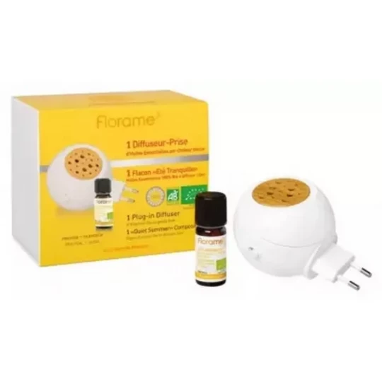 Florame Diffuseur Prise + Flacon Été Tranquille Bio 10 ml