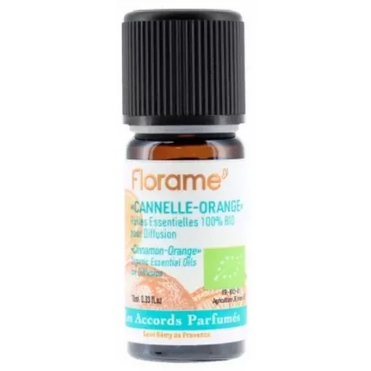 Florame Les Accords Parfumés Cannelle Orange pour Diffusion Bio 10 ml