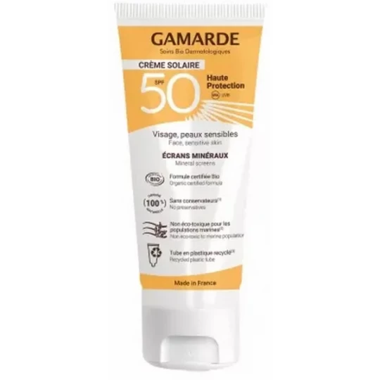 Gamarde Crème Solaire Visage SPF50 Bio 40 ml