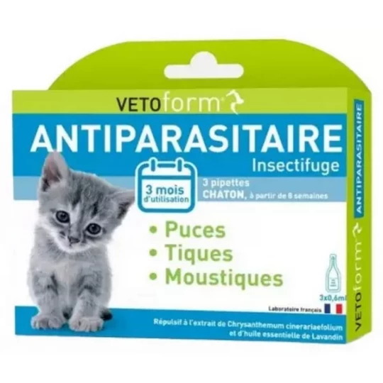 Vetoform Antiparasitaire Chaton Pipettes x 3