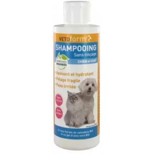 Vetoform Shampoing Sans Rinçage Chat et Chien 200 ml
