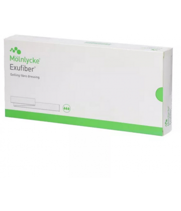 Molnlycke  Exufiber Mèches Pansements 2,5 cm x 40 cm x 16