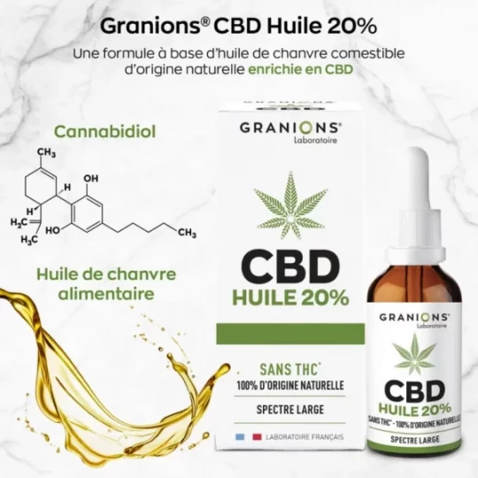 Granions Huile CBD 20% 10 ml - image 3