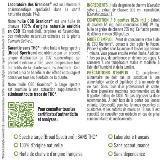Granions Huile CBD 20% 10 ml - image 6