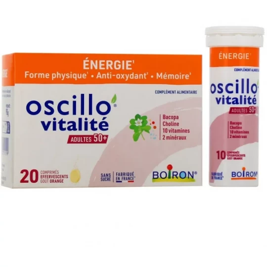 Boiron Oscillo'Vitalité Adultes 50+ Comprimés Effervescents x 20