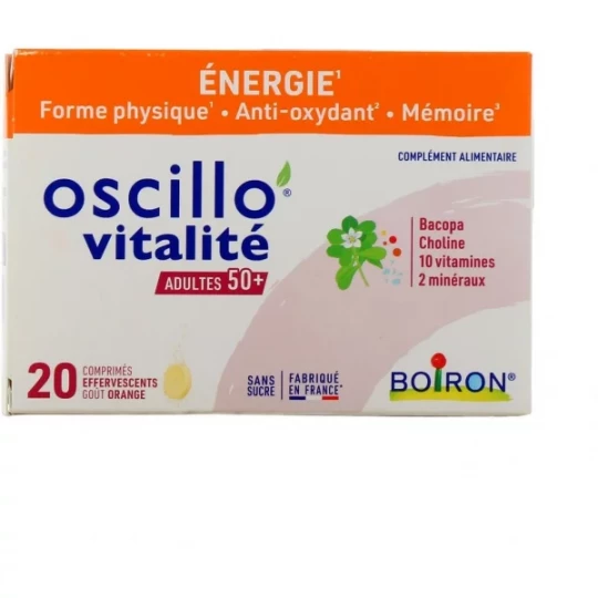 Boiron Oscillo'Vitalité Adultes 50+ Comprimés Effervescents x 20 - image 3