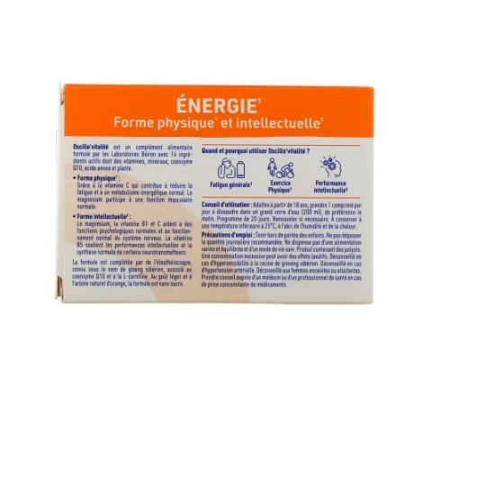 Boiron Oscillo'Vitalité Comprimés Effervescents x 20 - image 2