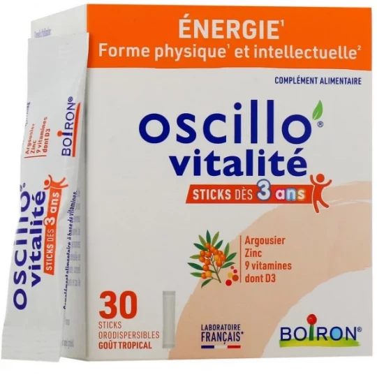Boiron Oscillo'Vitalité Dès 3 Ans Sticks x 30