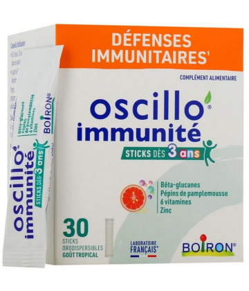 Boiron Oscillo'Immunité Dès 3 Ans Sticks x 30