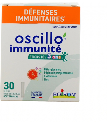Boiron Oscillo'Immunité Dès 3 Ans Sticks x 30