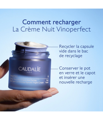 Caudalie Vinoperfect Crème Nuit Glycolique Anti-Taches Recharge 50 ml