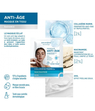 Granions Dermatologie Masque Anti-Âge x 2 + 1 Offert