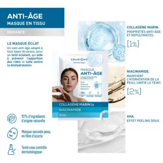 Granions Dermatologie Masque Anti-Âge x 2 + 1 Offert - image 2