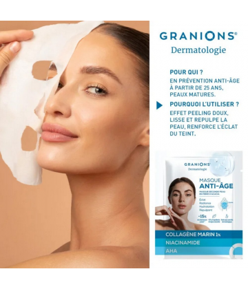 Granions Dermatologie Masque Anti-Âge x 2 + 1 Offert