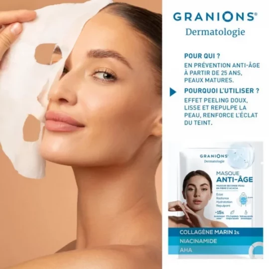 Granions Dermatologie Masque Anti-Âge x 2 + 1 Offert - image 3