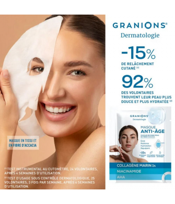 Granions Dermatologie Masque Anti-Âge x 2 + 1 Offert