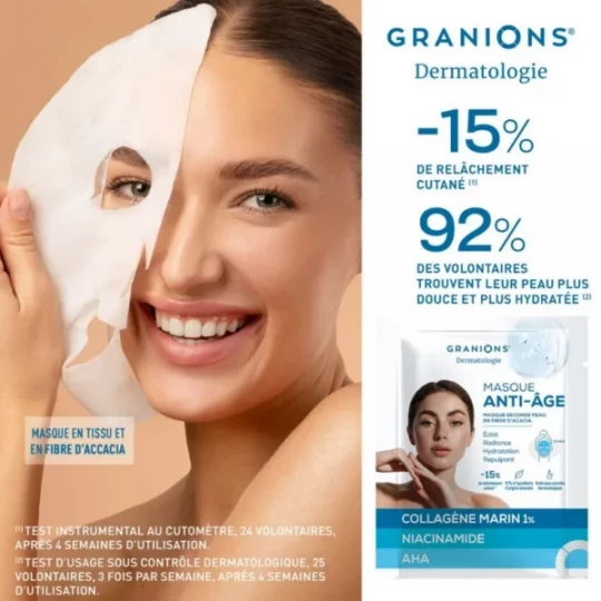 Granions Dermatologie Masque Anti-Âge x 2 + 1 Offert - image 5