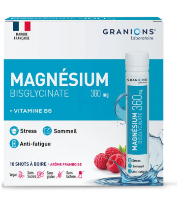 Granions Magnésium Bisglycinate 360 mg Shots x 10