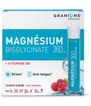 Granions Magnésium Bisglycinate 360 mg Shots x 10