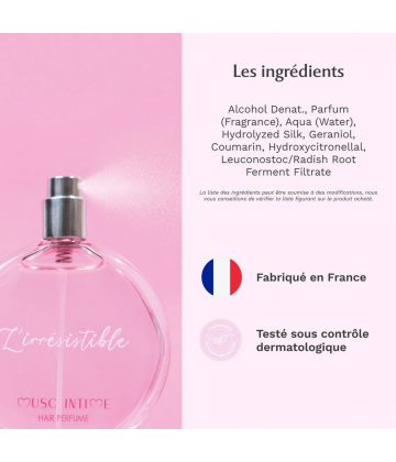 Musc Intime l'Irrésistible Parfum Cheveux Musc Blanc 50 ml