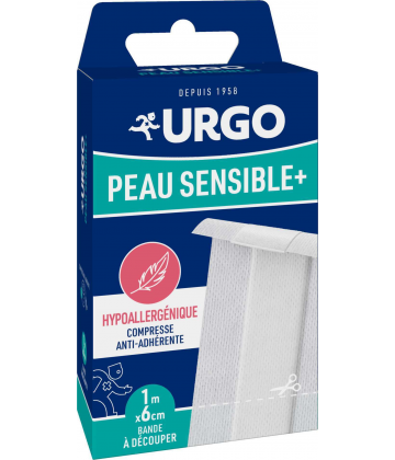 Urgo Peau Sensible+ Bande à Découper 1 m x 6 cm