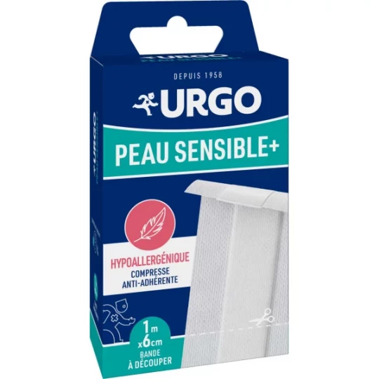 Urgo Peau Sensible+ Bande à Découper 1 m x 6 cm