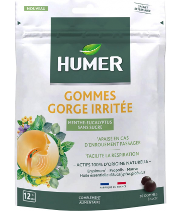 Humer Gommes Gorge Irritée x 30