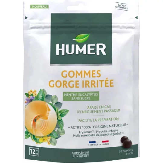Humer Gommes Gorge Irritée x 30