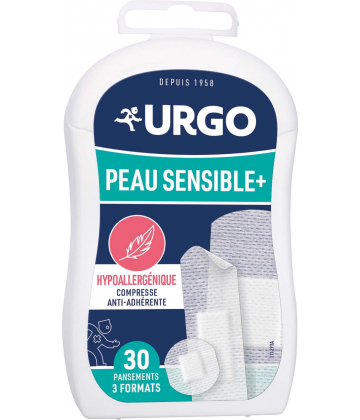 Urgo Peau Sensible + Pansements Hypoallergéniques 3 Formats x 30